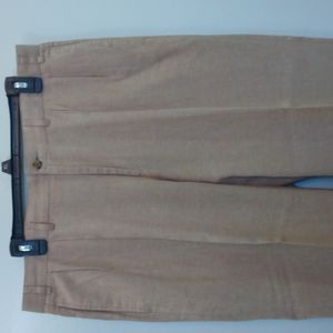 Alan Flusser Tan Linen/Rayon Pants 36 - 29.25"